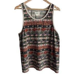 Obey Propaganda Aztec Tank Mens L Multicolour Sleeveless Tshirt Southwestern GUC